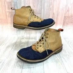 FULLCOUNT レザー&デニムブーツ　革靴 極美品】FULLCOUNT フルカウントデニム×レザー ワークブーツ 27cm