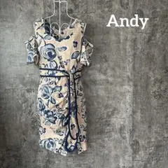 ⭐︎484 Andy フラワー総柄　ミニドレスワンピース　パッド入り　オフショルのサムネイル