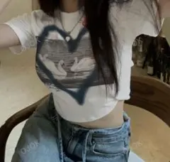 y2k 韓国　半袖Tシャツ