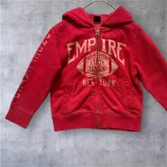 【baby GAPベビーギャップ】長袖ジップアップパーカー　レッド　105