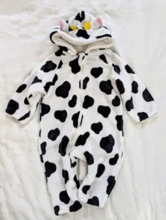 croissance bebe 80サイズ 牛 ふわふわ フードつき アウター