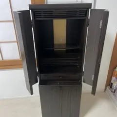 현대 불교 제단 다크 브라운 컴팩트 플로어 스탠딩
