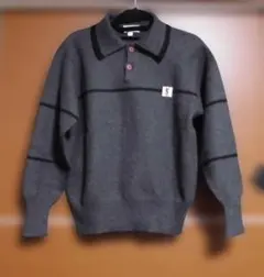 ★Yves Saint Laurent ポロニット グレー Mサイズ★のサムネイル