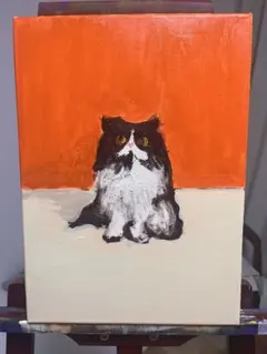 絵画 原画『かもね』キャンバス(F4号) ふくろう 花 幸せ アート 一点もの 原画『かもね』キャンバス(F4号) フクロウ 花 幸せ オリジナル 一点