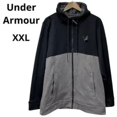 Under Armour フルジップフーディ 訳あり 黒グレー コールドギア
