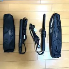 サロニア ストレート＆19mmカール 黒 美品