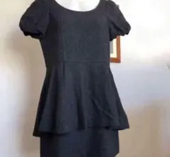 春秋冬ジルスチュアートjillstuartひざ丈ワンピースペプラム半袖ワンピース