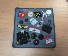 JAL　フェイラー　ハンカチ　機内販売　グレー　パイロット
