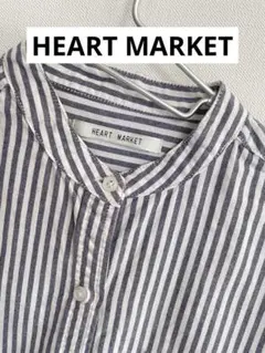 HEART MARKET ハートマーケット ストライプ 長袖シャツ バンドカラーのサムネイル