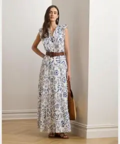 LAUREN RALPH LAUREN コットンボイル ティアードマキシドレスのサムネイル