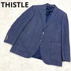 シッスル　テーラード　ジャケット　ブルー　S〜Mサイズ　シルク　日本製