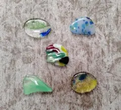 ガラスナギット箸置き５点セット⑦