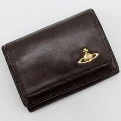 ヴィヴィアンウエストウッド 三つ折り財布 ブラウン ミニ財布 コンパクト