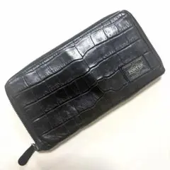 HEAD PORTER ヘッドポーター 財布 二つ折り クロコ型押し レザー