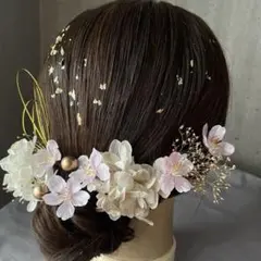 薄紅桜の髪飾り♡成人式　卒業式　和装　前撮り　袴　振袖　金箔　水引　ピンク　和玉