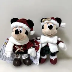 ミッキー ミニー ぬいぐるみバッジ ディズニークリスマス2025