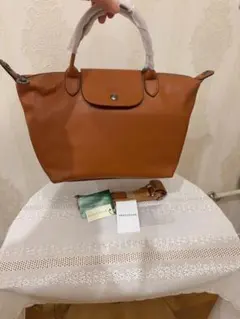 LONGCHAMP ショルダーバッグ 茶色　合皮のサムネイル
