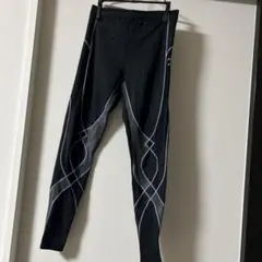 CW-X ブラックタイツ グレーライン入り