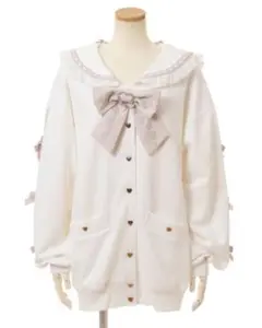 LIZLISA メニーリボンセーラー 裏起毛ブルゾン リボン無し