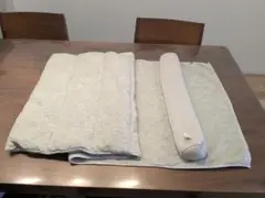 今治睡眠用タオル2 グレー タオル生地 ロングピロー