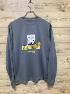 スポルディング ロンT ロングスリー　Tシャツ スポンジボブ グレー XS ボブ