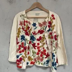 シビラ Sybilla 花柄刺繍カラフル ニットカーディガン＆カットソー セットのサムネイル
