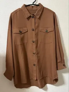 【新品未使用】INGNI ブラウン オーバーサイズシャツ 長袖 Mサイズ