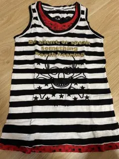 ストライプ タンクトップ スカルデザイン