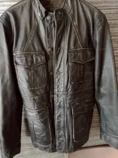 ザラブラックヴィンテージレザージャケット　ZARA 本革　リアルレザー