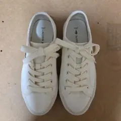 LACOSTE　ラコステ　白 キャンバス スニーカー 　24.5㎝のサムネイル
