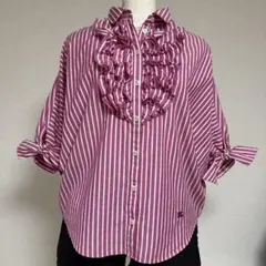 美品！BURBERRY BLUELABEL 袖フリルカットソー ブラウス - メルカリ