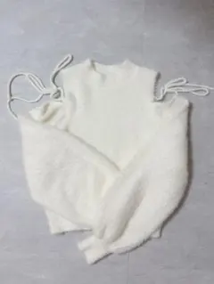 NICE CLAUP 肩空きニット