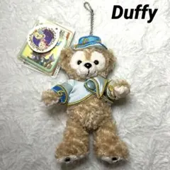 新品未使用 ディズニー ダッフィー ぬいぐるみバッジ 青