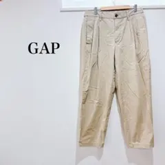 GAP チノパン ストレッチあり ベージュ ウエストゴム 綿 シンプル 無地