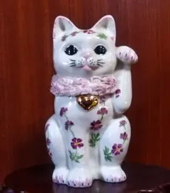 アイリッシュドレスデン ハッピーキャット 招き猫 ピンク 美品