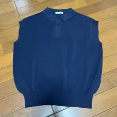 BEAMS HEART ニットベスト ネイビーのサムネイル