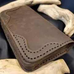新品 本革レザー スマホポーチ 携帯電話 ウエストバッグ メンズ ダークブラウン