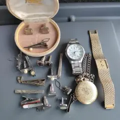 ラ*ト様 遺品整理メンズアクセサリーまとめ SEIKO腕時計 タイピン カフス ラ*ト様 遺品整理メンズアクセサリーまとめ SEIKO腕時計 タイピン