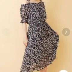 最終値下　オリーブ　美品　花柄　ロングワンピ　ローリーズ　ヘザーアクシーズ