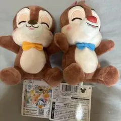 ミッキー&フレンズドタバタパーティFUKUFUKUぬいぐるみチップとデール２つ