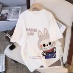 ラブブプリントホワイトTシャツ
