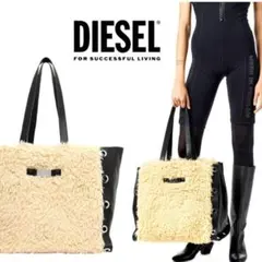 極美品✨ ディーゼル トートバッグ モコモコファーバッグ レザー 美品!!
