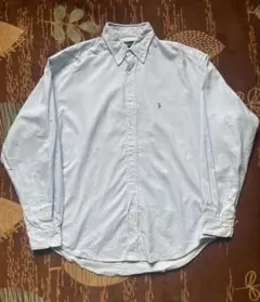【ralph lauren】BDシャツ　長袖　オックスフォード　水色　サイズL