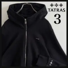 【ショウ様専用】タトラス/ジップアップパーカー/ワンポイント・袖ロゴ/黒/3のサムネイル
