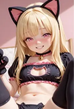 猫耳コスチューム イラストマウスパッド