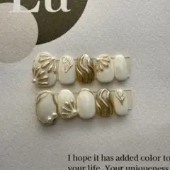 現品限り　ウェディングネイルチップ　ニュアンスネイル　卒業式ネイル　成人式ネイル