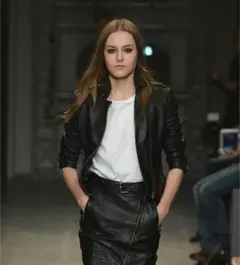 Trussardi トラサルディ ライダージャケット 羊革シープスキン 黒 42