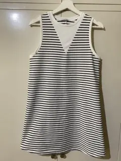 ZARA TRFボーダー タンクトップワンピースのサムネイル