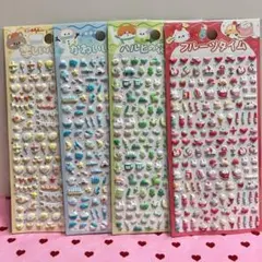 ★匿名配送★小さなぷくぷくシール　可愛い　お天気　うさぎ　デザート　ぷっくり