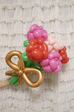 韓国バルーンブーケ「ピンクレッドローズブーケ」受注生産